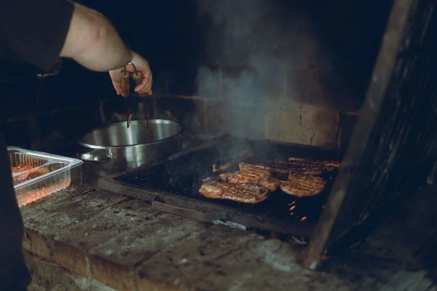 Nuestra brasa de carbón en marcha